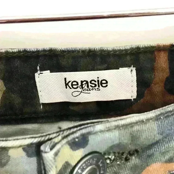 NWT Kensie Jeans ‘Puzzle Camo’ Denim Mini Skirt - Picture 5 of 8